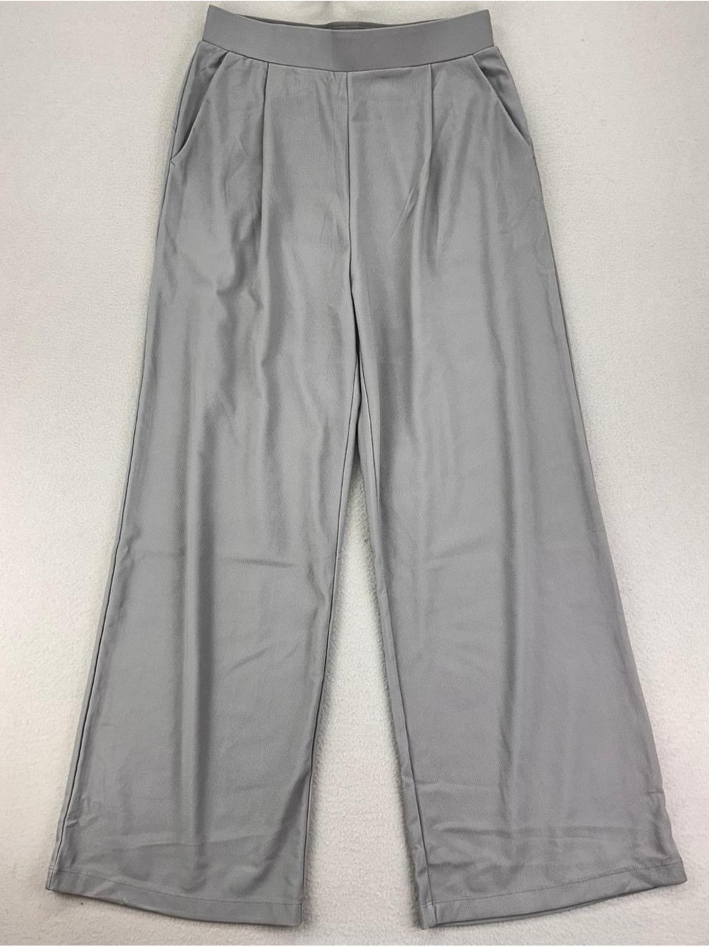 Light Gray Wide Leg Pull-On Pants Halara Size M NWT
